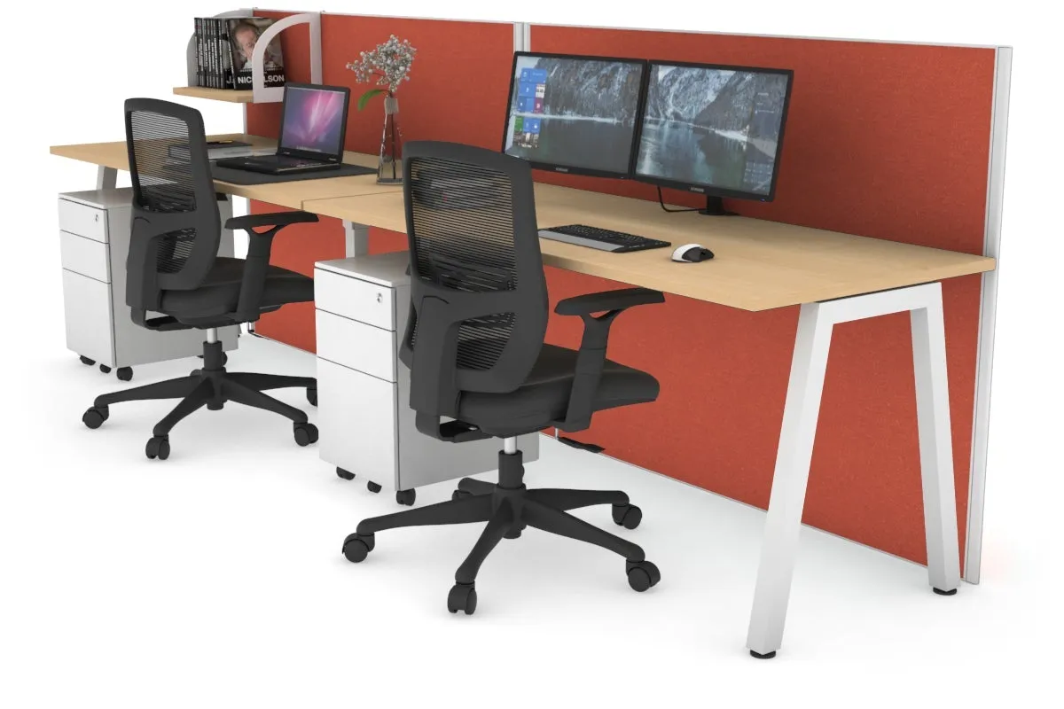 Horizon Quadro 2 Person Run A Legs Office Workstation [1400L x 700W]