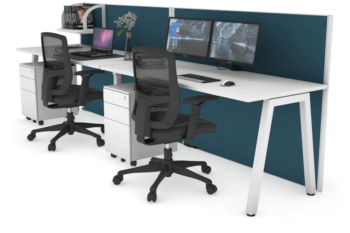 Horizon Quadro 2 Person Run A Legs Office Workstation [1400L x 700W]