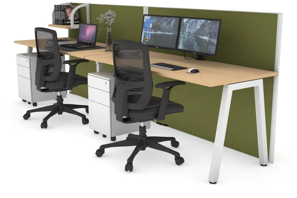 Horizon Quadro 2 Person Run A Legs Office Workstation [1400L x 700W]