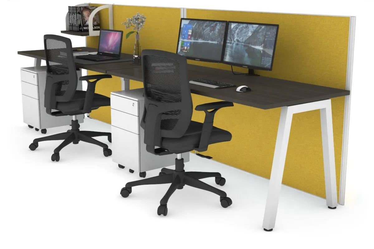 Horizon Quadro 2 Person Run A Legs Office Workstation [1400L x 700W]