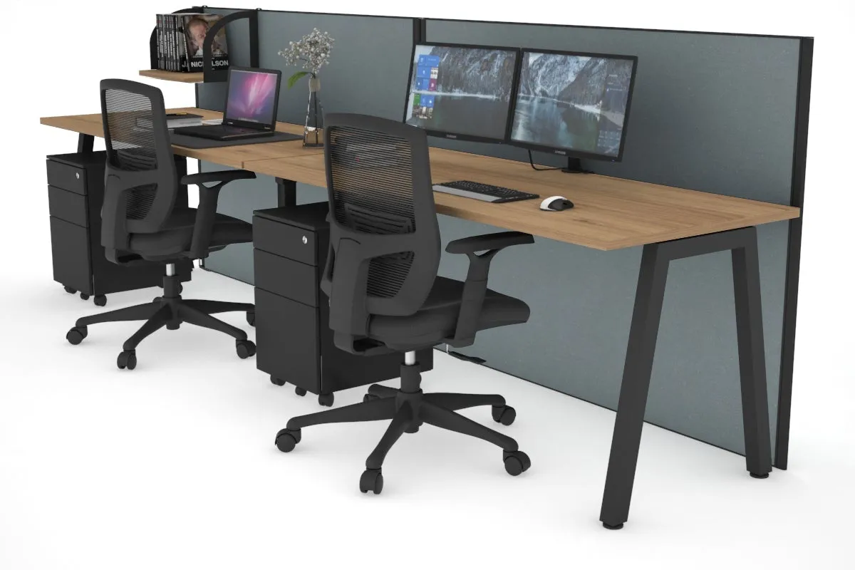 Horizon Quadro 2 Person Run A Legs Office Workstation [1400L x 700W]
