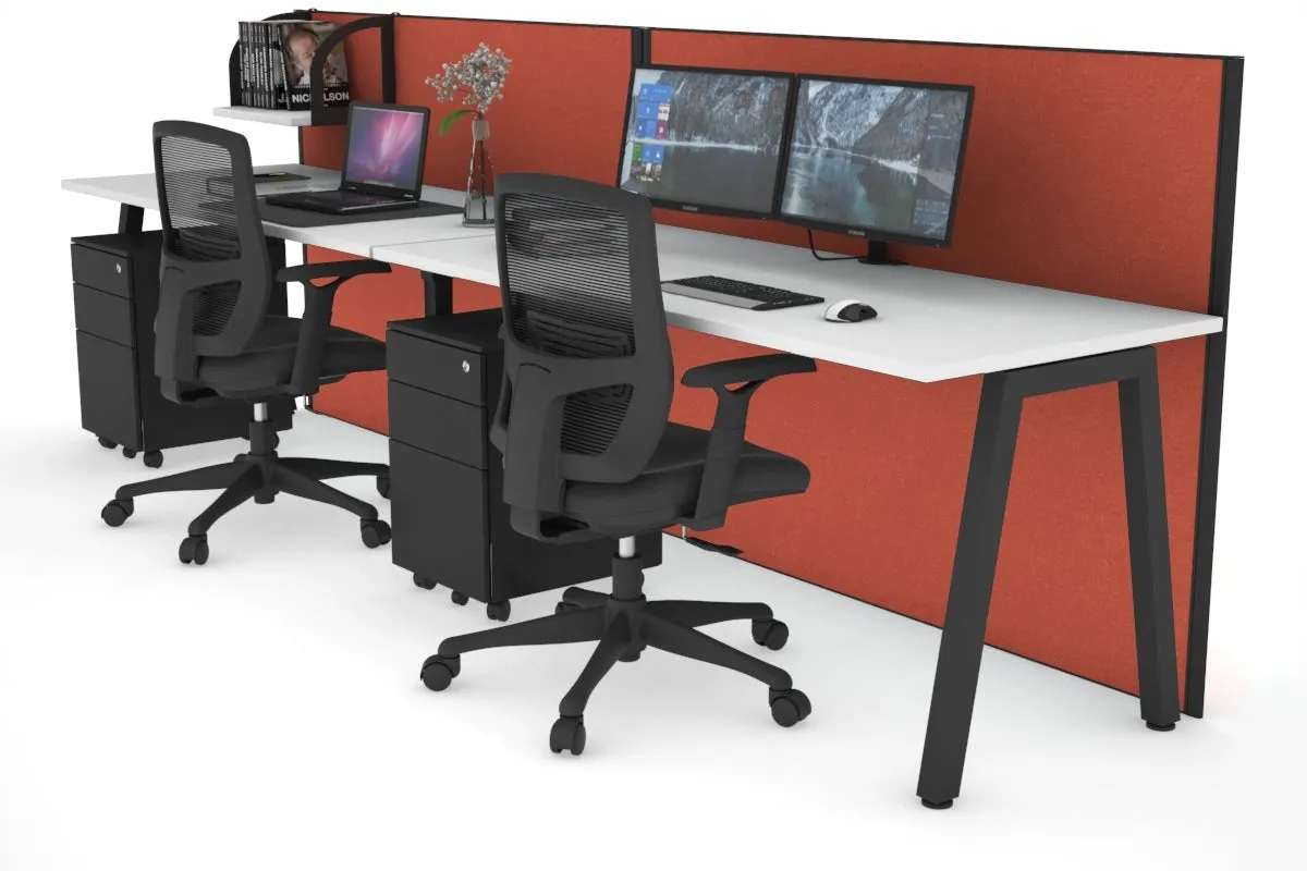 Horizon Quadro 2 Person Run A Legs Office Workstation [1400L x 700W]