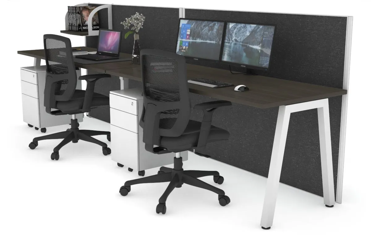 Horizon Quadro 2 Person Run A Legs Office Workstation [1400L x 700W]