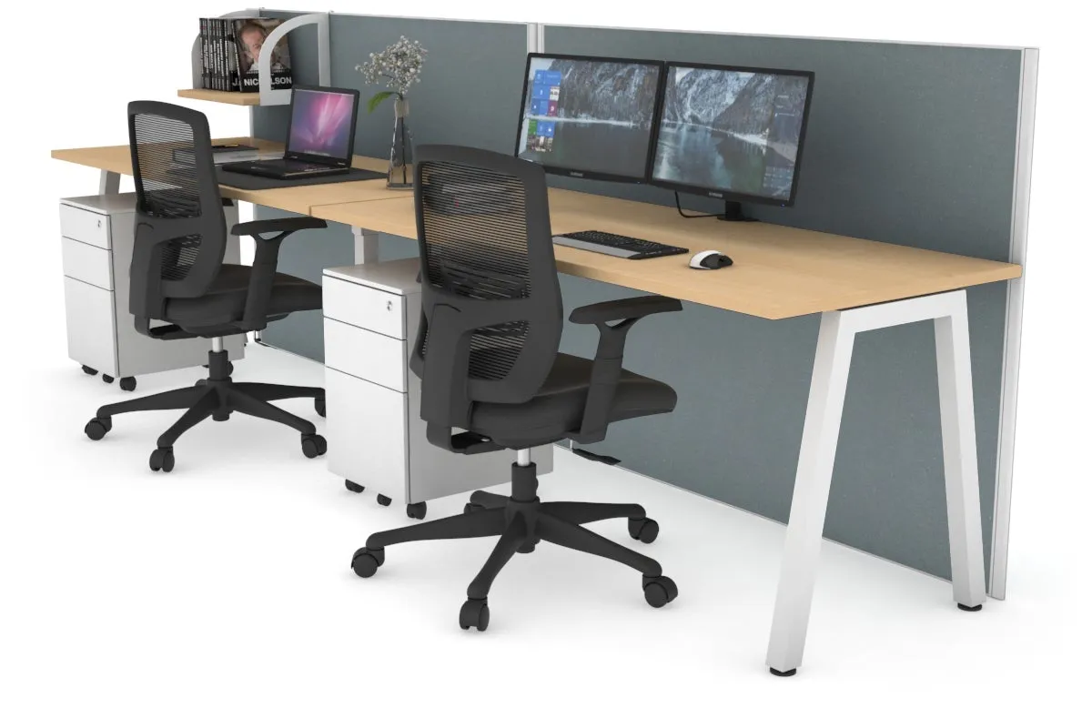 Horizon Quadro 2 Person Run A Legs Office Workstation [1400L x 700W]