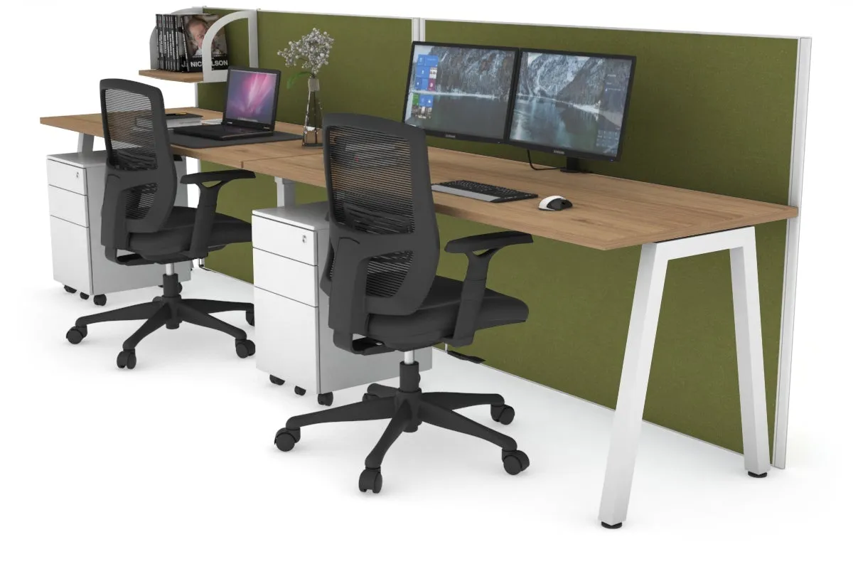 Horizon Quadro 2 Person Run A Legs Office Workstation [1400L x 700W]