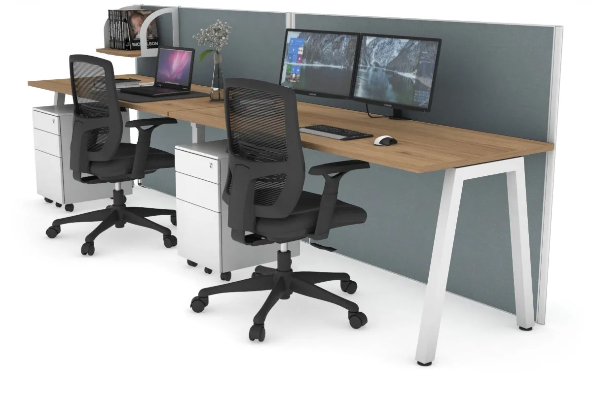 Horizon Quadro 2 Person Run A Legs Office Workstation [1400L x 700W]