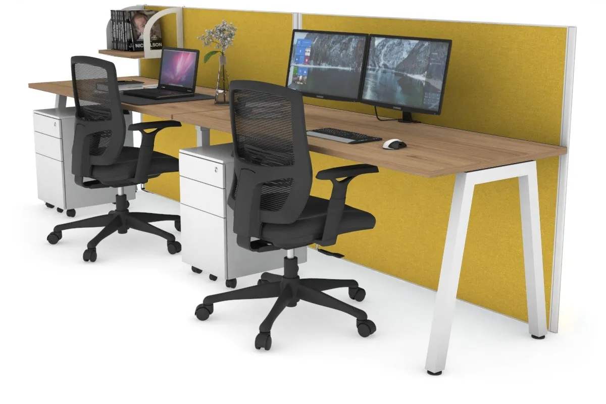 Horizon Quadro 2 Person Run A Legs Office Workstation [1400L x 700W]