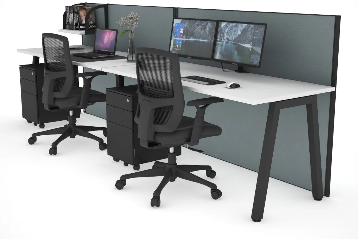 Horizon Quadro 2 Person Run A Legs Office Workstation [1400L x 700W]