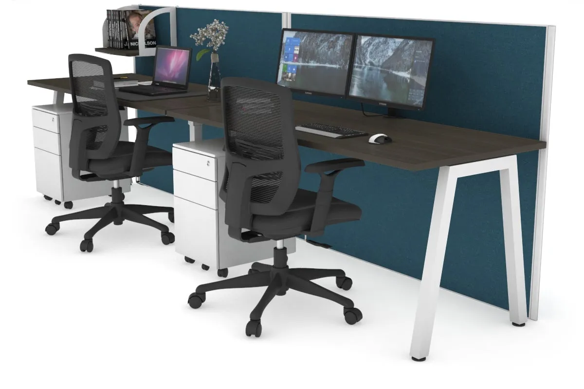 Horizon Quadro 2 Person Run A Legs Office Workstation [1400L x 700W]