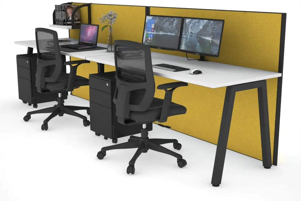Horizon Quadro 2 Person Run A Legs Office Workstation [1400L x 700W]