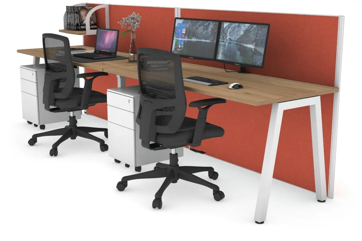Horizon Quadro 2 Person Run A Legs Office Workstation [1400L x 700W]