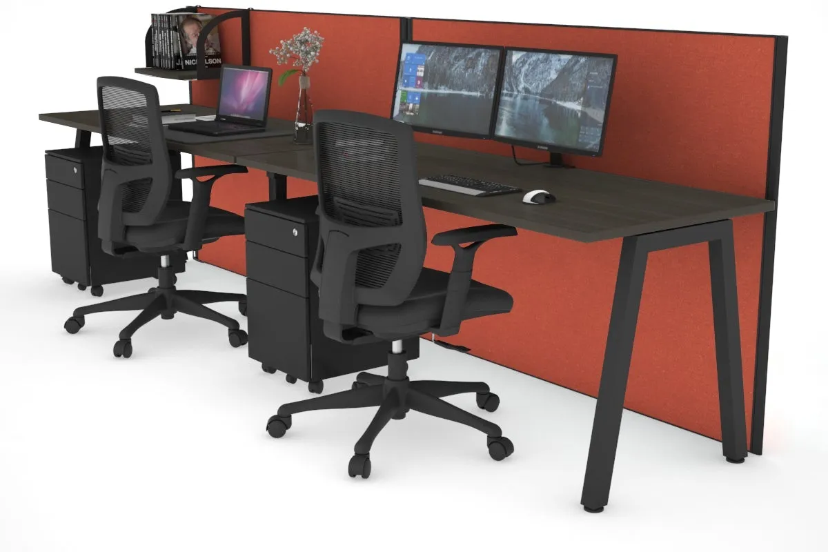 Horizon Quadro 2 Person Run A Legs Office Workstation [1400L x 700W]