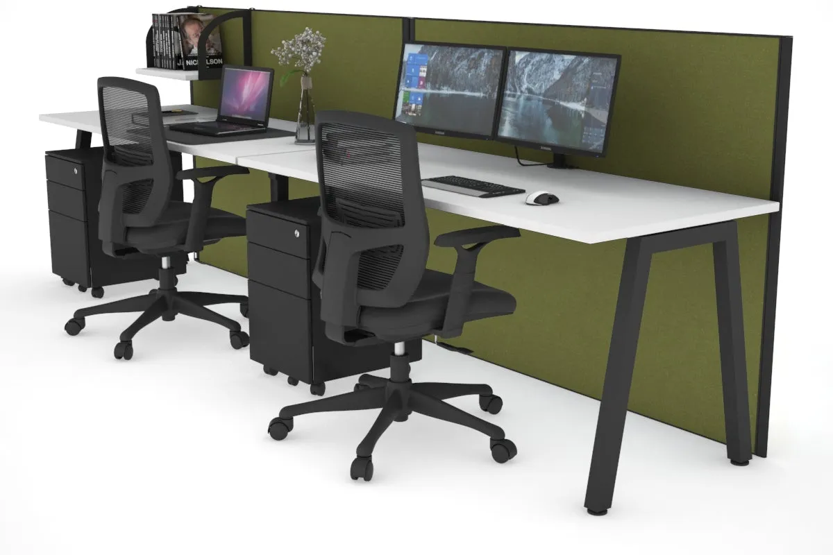 Horizon Quadro 2 Person Run A Legs Office Workstation [1400L x 700W]