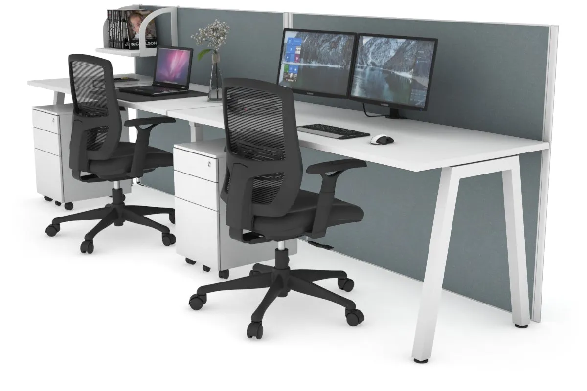 Horizon Quadro 2 Person Run A Legs Office Workstation [1400L x 700W]
