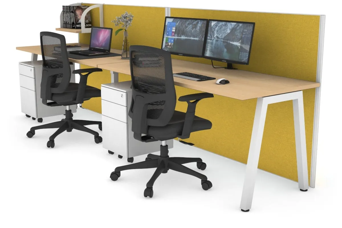 Horizon Quadro 2 Person Run A Legs Office Workstation [1400L x 700W]