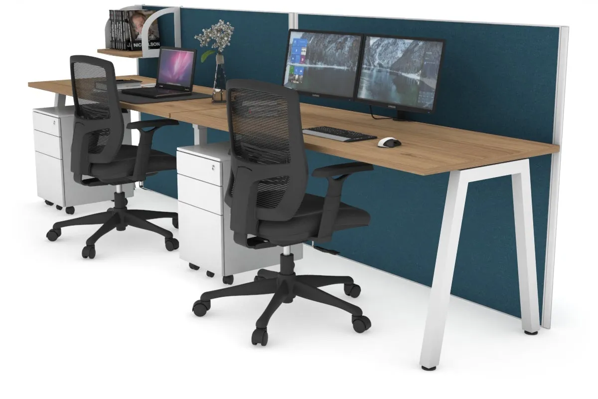 Horizon Quadro 2 Person Run A Legs Office Workstation [1400L x 700W]