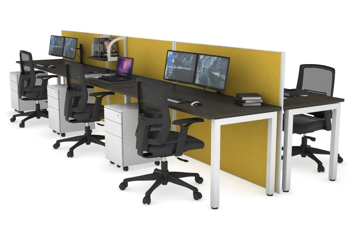 Horizon Quadro 6p Bench Square Legs Office Workstation [1800L x 700W]
