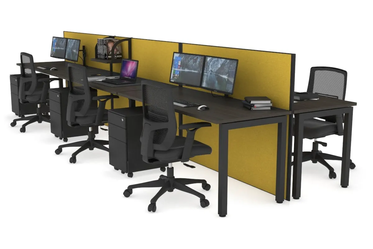 Horizon Quadro 6p Bench Square Legs Office Workstation [1800L x 700W]