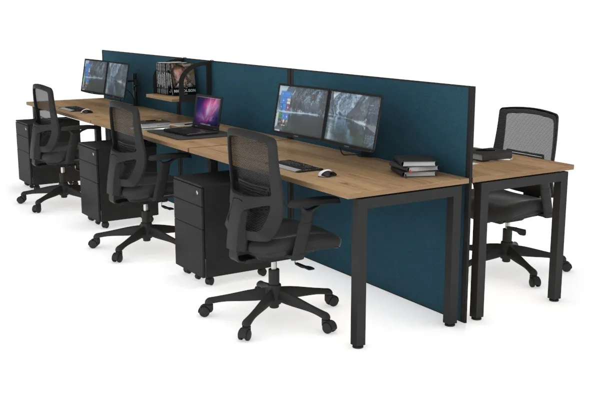 Horizon Quadro 6p Bench Square Legs Office Workstation [1800L x 700W]