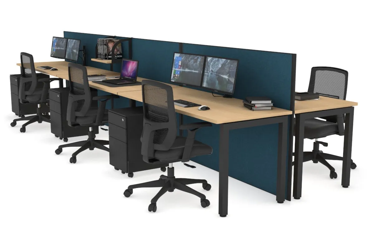 Horizon Quadro 6p Bench Square Legs Office Workstation [1800L x 700W]