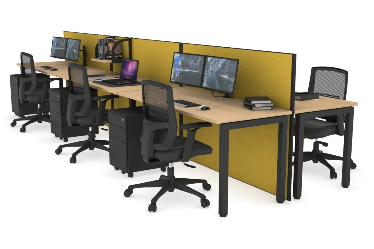 Horizon Quadro 6p Bench Square Legs Office Workstation [1800L x 700W]