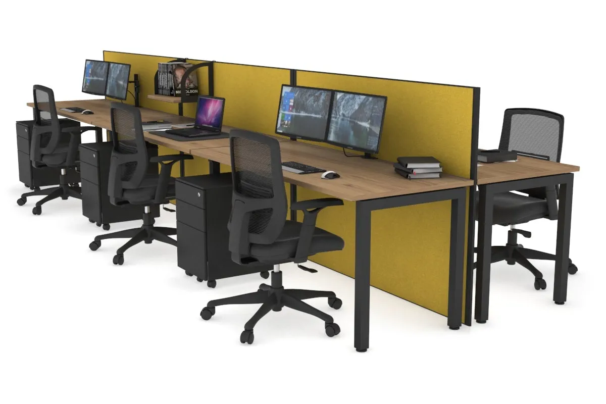 Horizon Quadro 6p Bench Square Legs Office Workstation [1800L x 700W]
