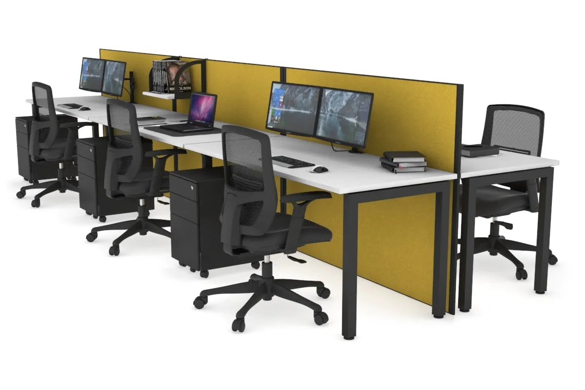 Horizon Quadro 6p Bench Square Legs Office Workstation [1800L x 700W]