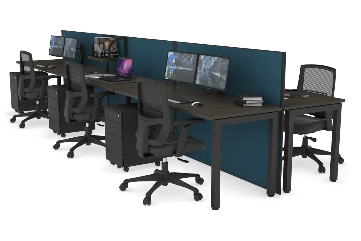 Horizon Quadro 6p Bench Square Legs Office Workstation [1800L x 700W]