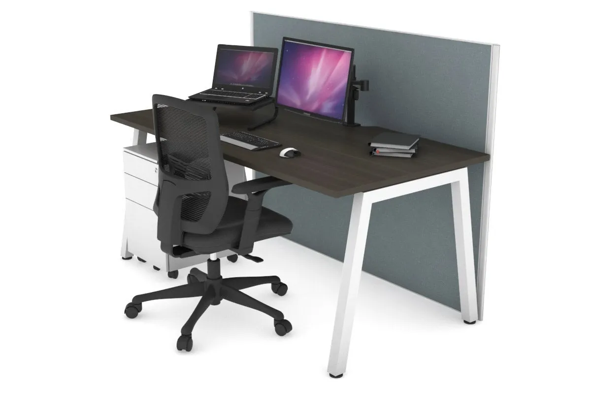 Horizon Quadro A Legs Office Desk [1800L x 800W with Cable Scallop]