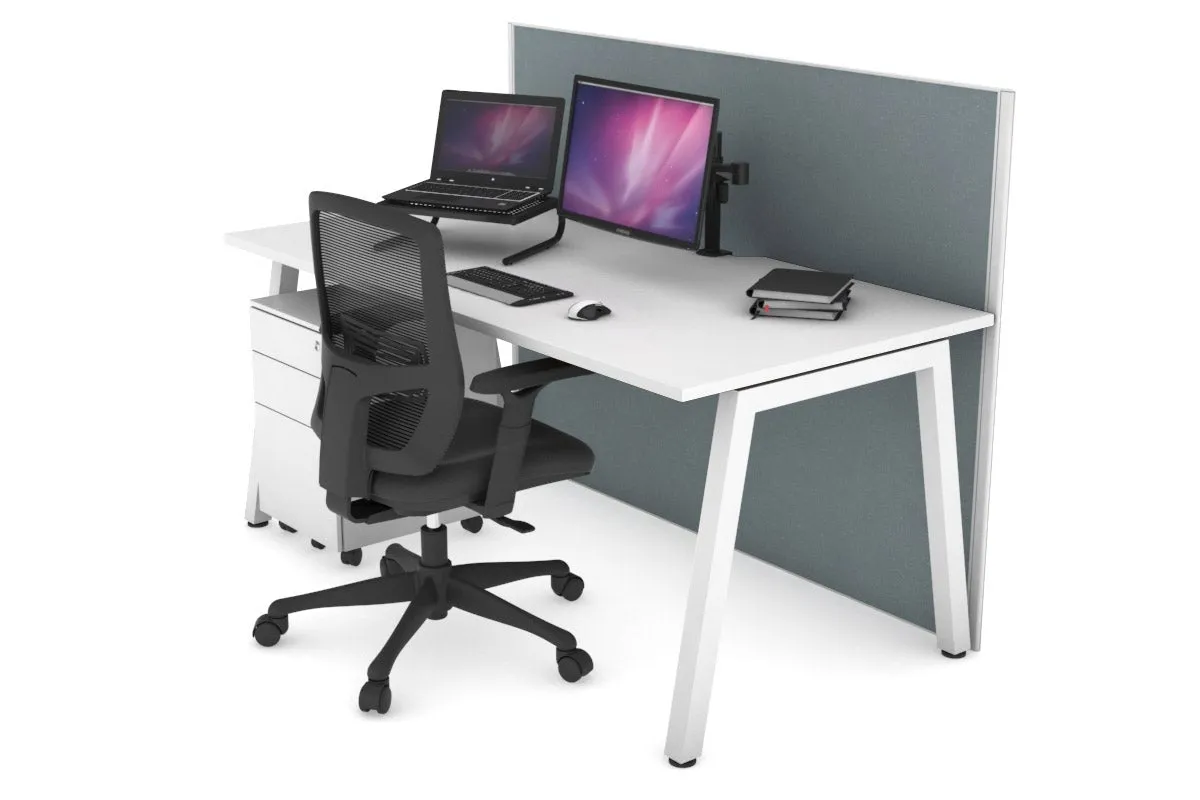 Horizon Quadro A Legs Office Desk [1800L x 800W with Cable Scallop]