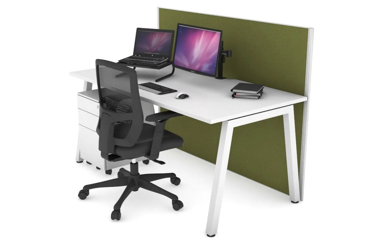 Horizon Quadro A Legs Office Desk [1800L x 800W with Cable Scallop]