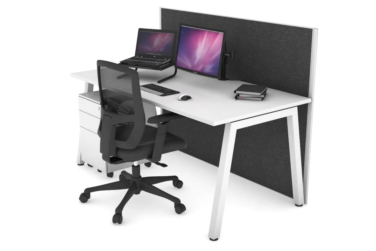 Horizon Quadro A Legs Office Desk [1800L x 800W with Cable Scallop]