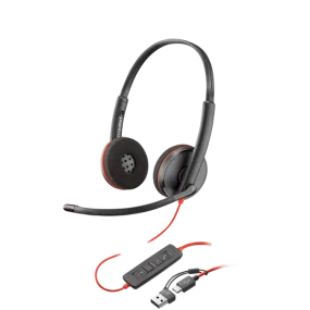 HP Poly Blackwire 3220 Duo USB-A & USB-C  Headset – 8X2J9A6