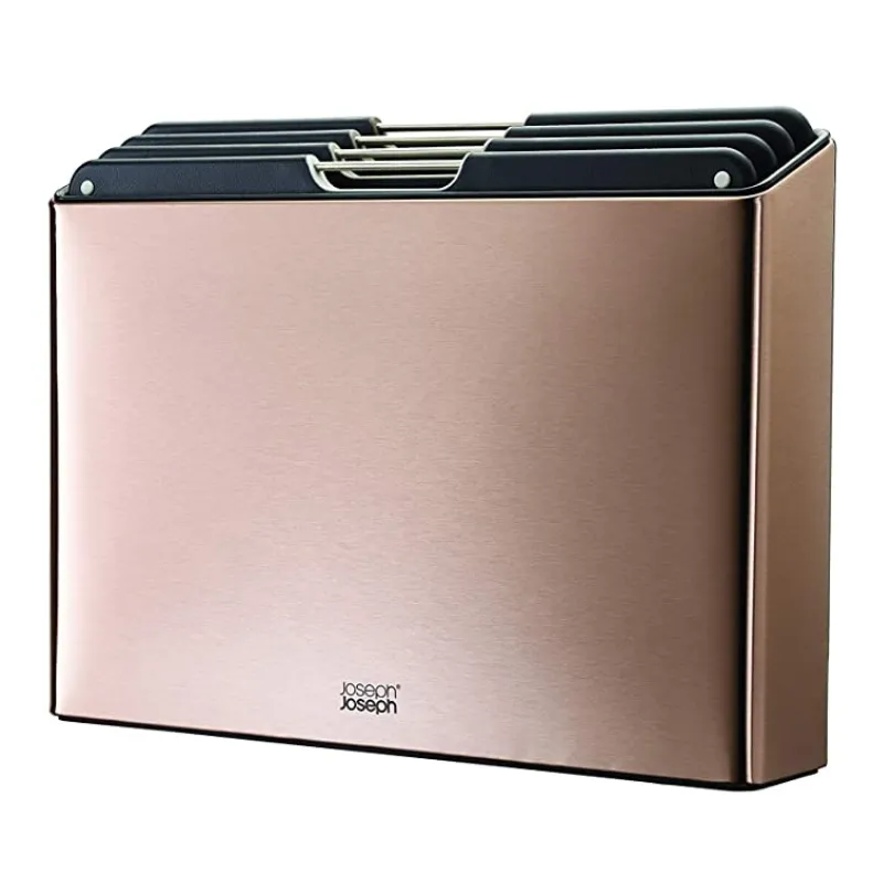 Joseph Joseph Folio Chopping Board Steel Rose Gold
