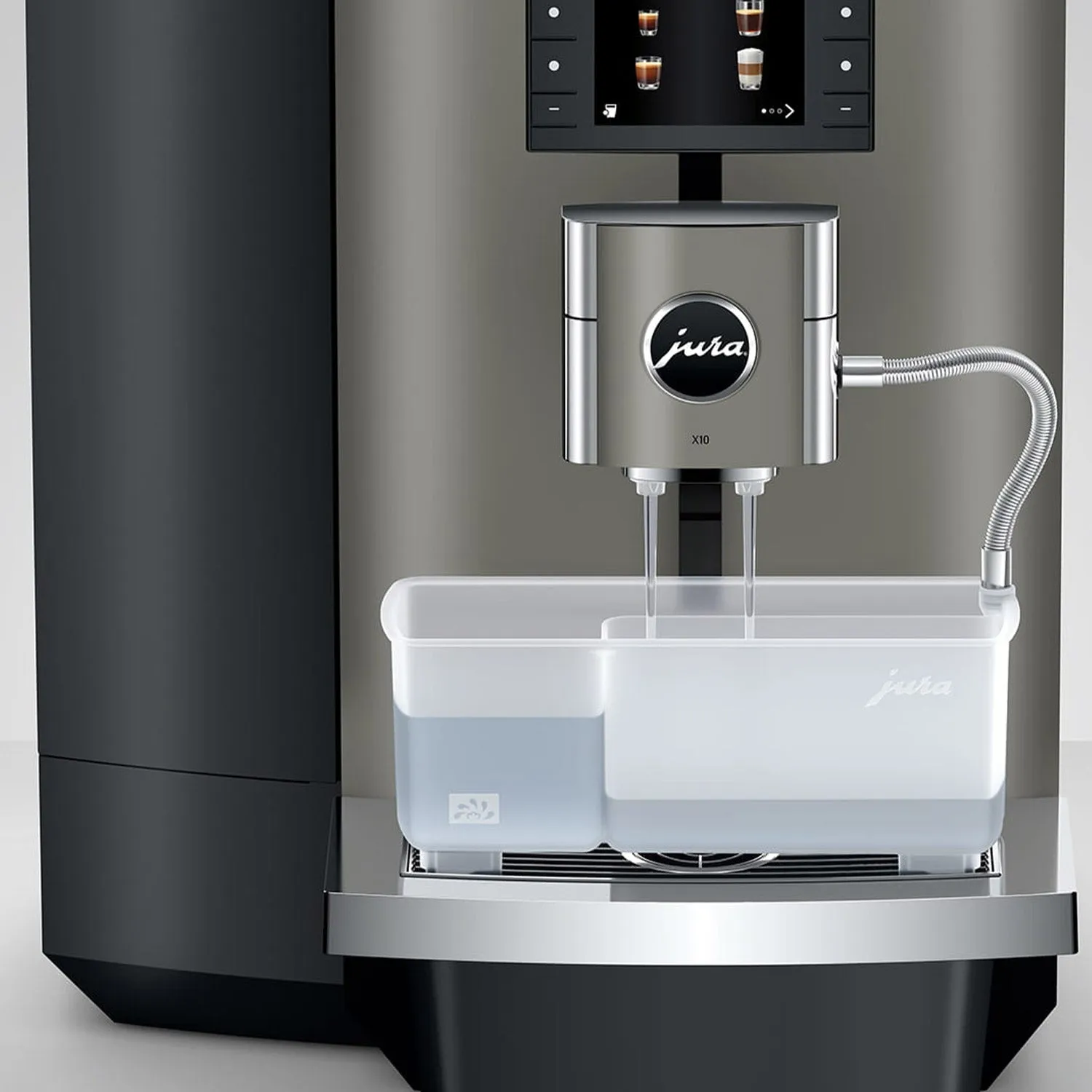 Jura X10 Professional Super Automatic Espresso Machine in Elegant Dark Inox Finish #15669 - Premium Coffee Maker for Coffee Enthusiasts