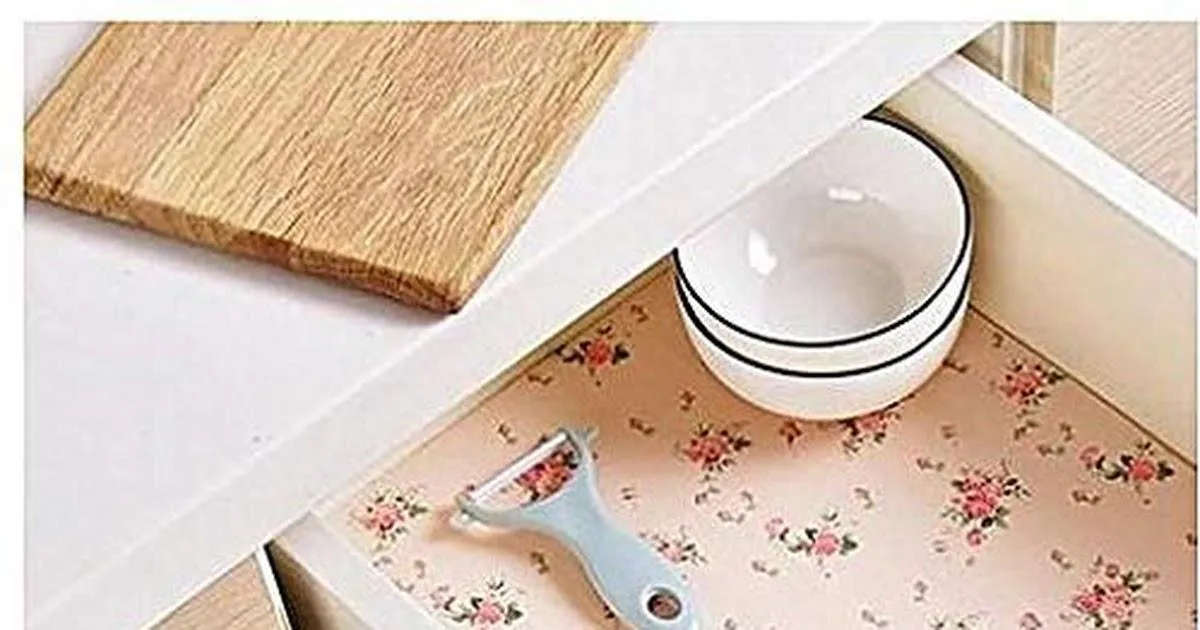 k kudos Shelf Cabinet Non-Slip Non-Adhesive Drawer Liner, Washable EVA Cupboard Kitchen Shelves
