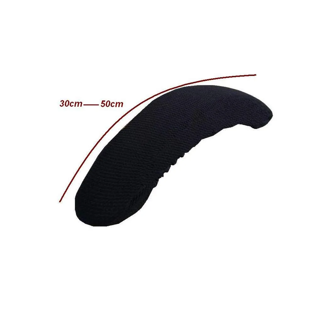 Kawn® 1 Pair Stretch Chair Armrest Covers Desk Chair Arm Slip-Cover Black ,Polyester