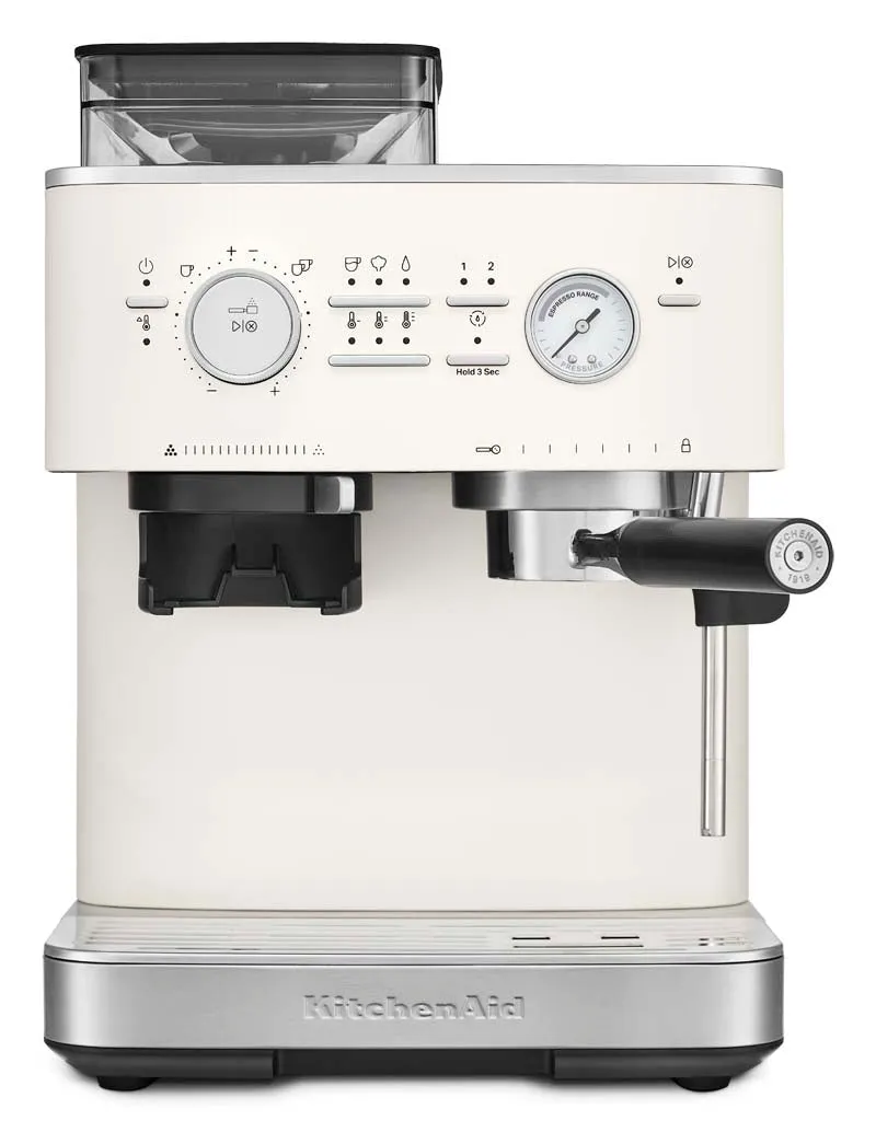 KitchenAid Semi Automatic Espresso Machine with Burr Grinder Porcelain