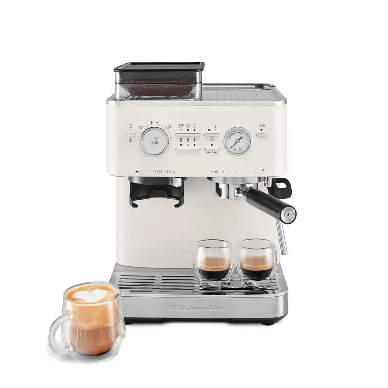 KitchenAid Semi Automatic Espresso Machine with Burr Grinder Porcelain