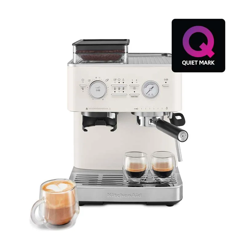 KitchenAid Semi Automatic Espresso Machine with Burr Grinder Porcelain