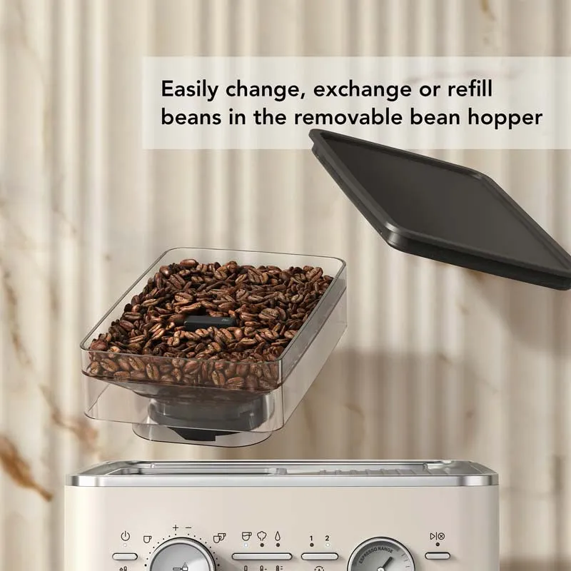KitchenAid Semi Automatic Espresso Machine with Burr Grinder Porcelain