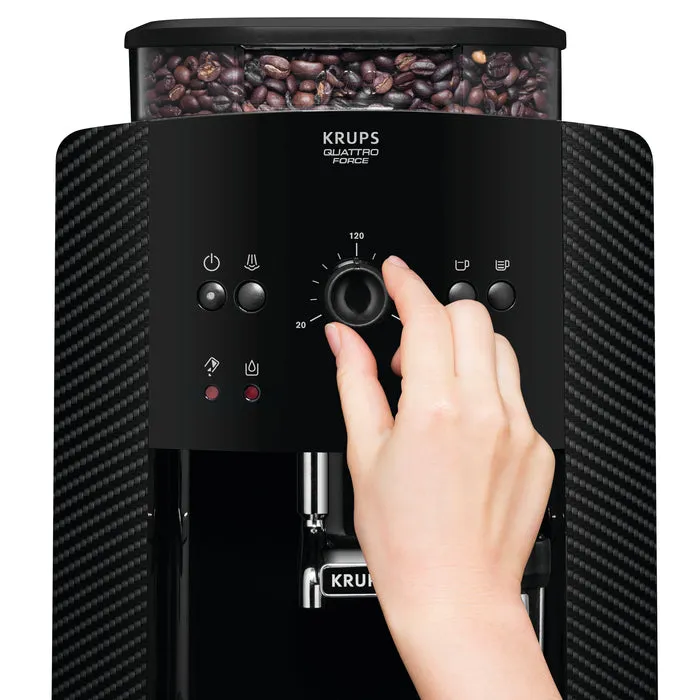 Krups Arabica Bean To Cup Coffee Machine, EA811K40 - Black, Carbon