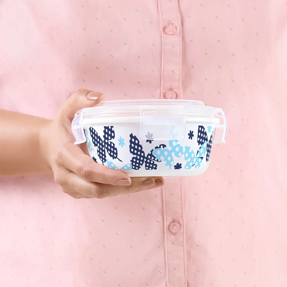 Larah By Borosil Veera Blue Klip N Store Storage Container