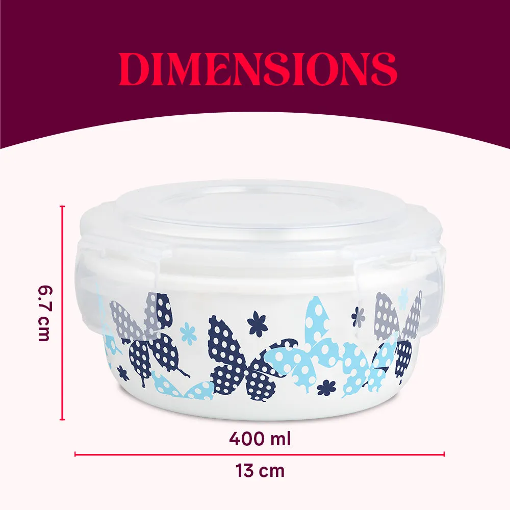 Larah By Borosil Veera Blue Klip N Store Storage Container