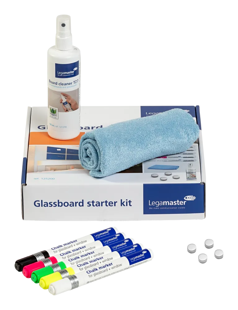 LEGAMASTER BOARD ACCESSORY GLASSBOARD STARTER KIT