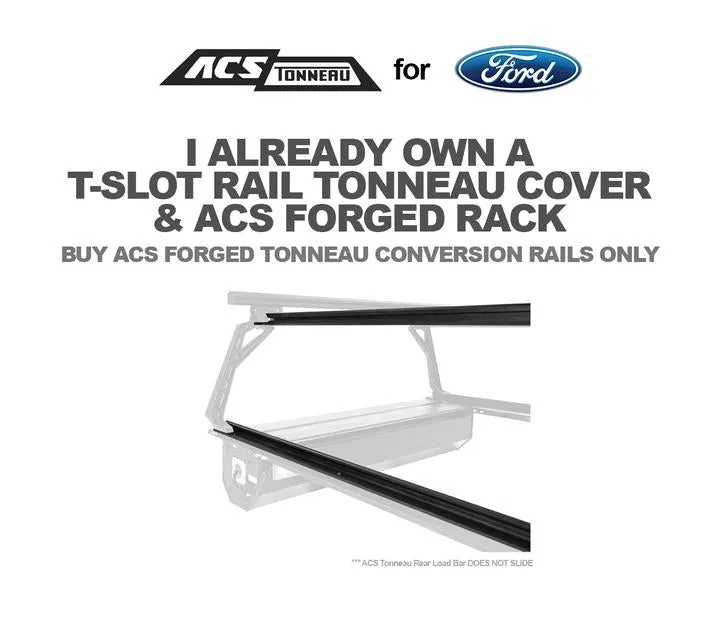 Leitner Designs ACS Forged Tonneau - Rails Only - For Ford