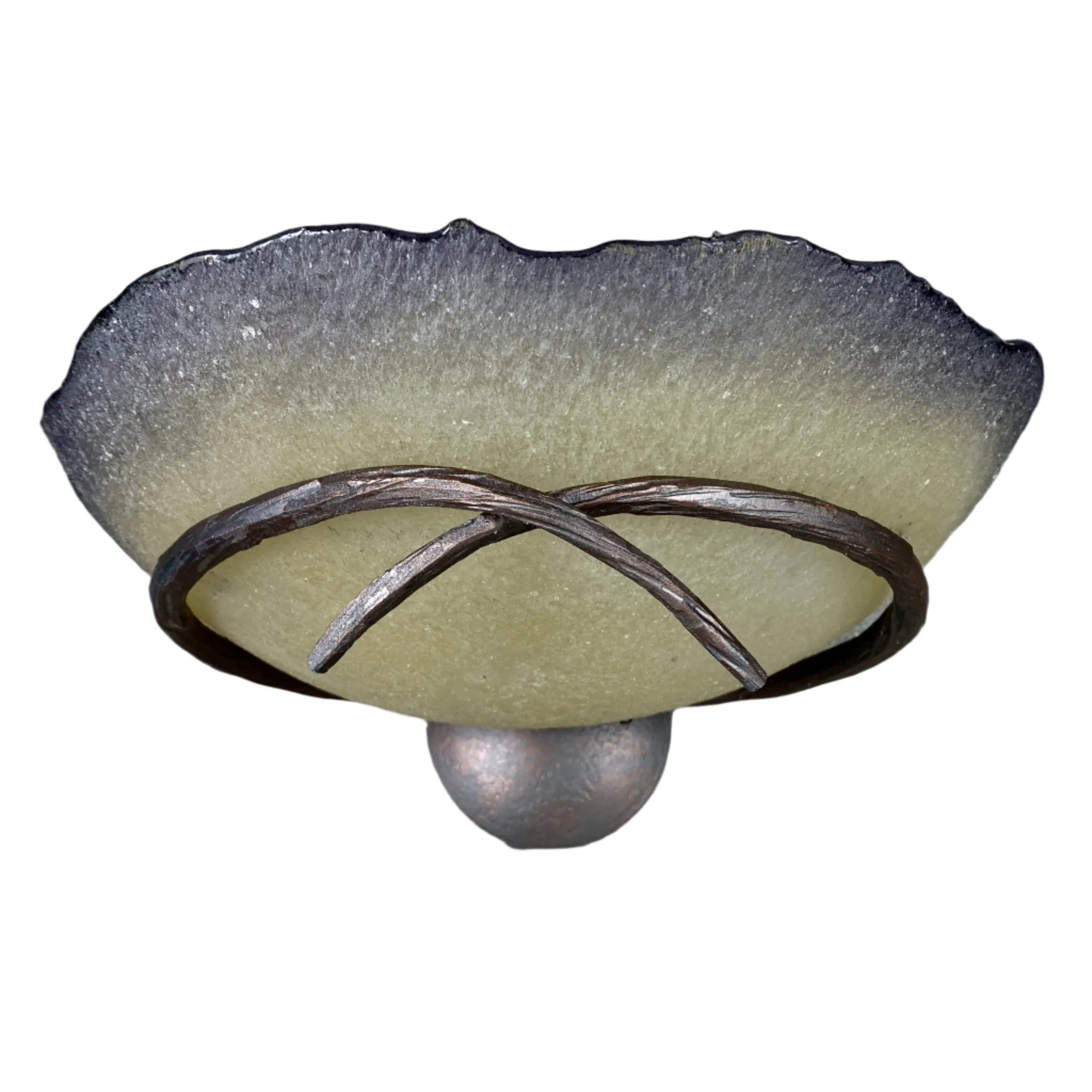Lightspann Illumination Wall Sconce Light, Blown Glass, Copper