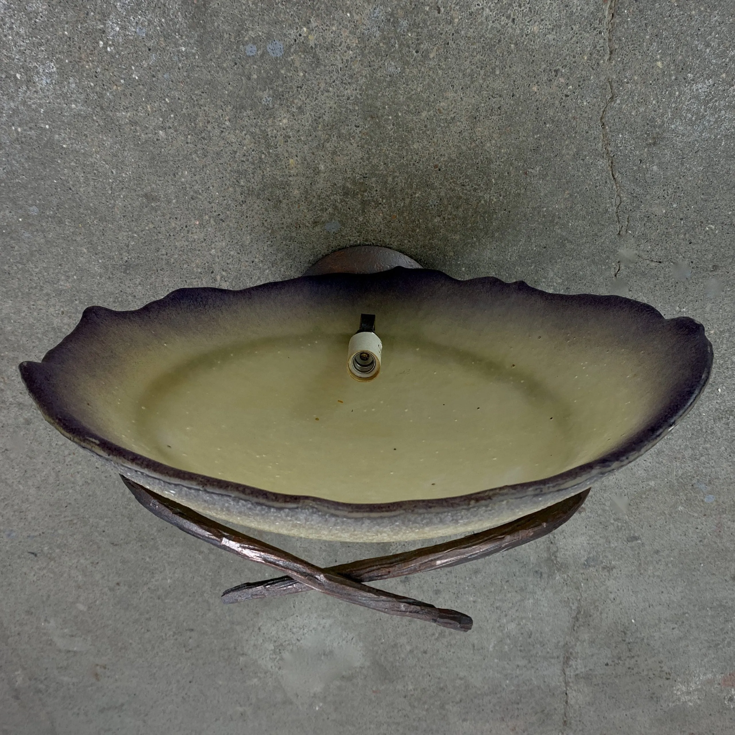 Lightspann Illumination Wall Sconce Light, Blown Glass, Copper