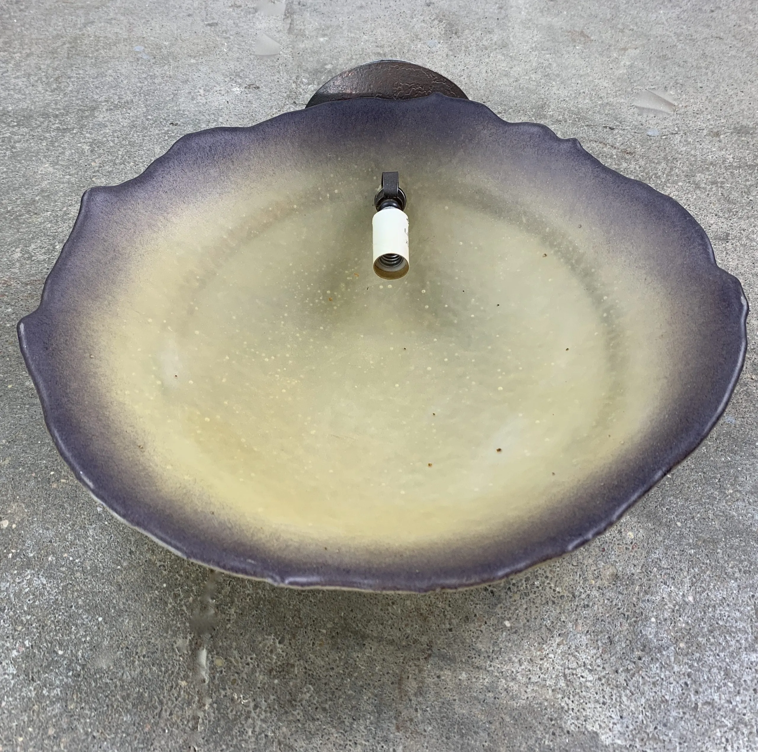 Lightspann Illumination Wall Sconce Light, Blown Glass, Copper