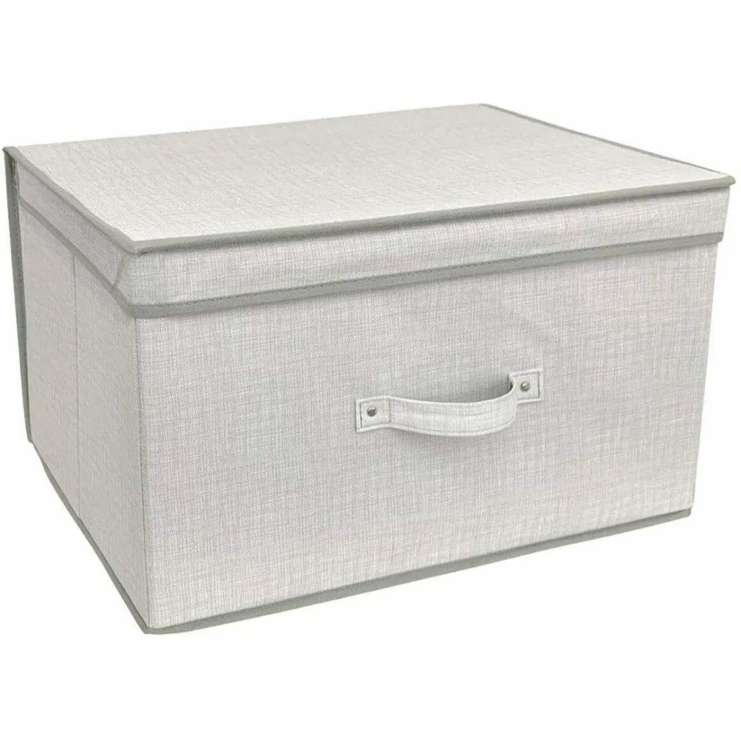 Linen Natural Large Storage Box
